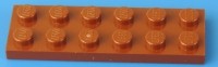 LEGO® 2x6 Platte / braun