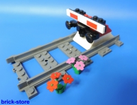 LEGO® Eisenbahn gerade Schiene mit  Prellbock Nr.4 schwarz  mit Puffer 