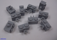 LEGO® / hellgraue / 1x2 Steine vertikal horizontal Clip / 10 Stück