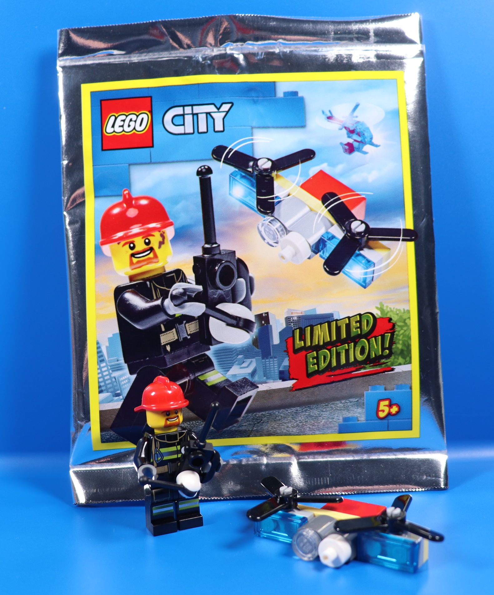 1 LEGO  City Limited Edition 952002 Feuerwehrmann Figur Bobby Brenner mit Drohne 
