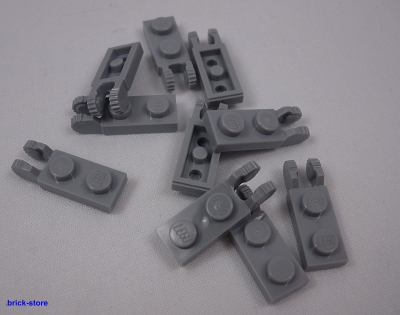 LEGO® / hellgraue / 1x2 Platte vertikal horizontal Clip / 10 Stück