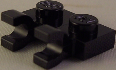 schwarz 1x2 Platte horizontale clip ID:60470 Neuware