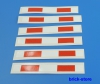 LEGO® (11) Sticker (7936) Aufkleber /  für Lego 1x8 weiß/rot Schranke